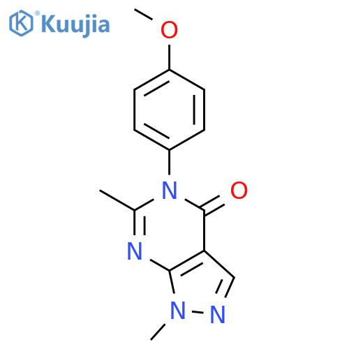 5-(4-Methoxyphenyl)-1,6-dimethylpyrazolo[3,4-d]pyrimidin-4-one structure