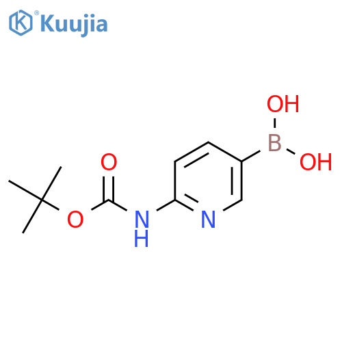 (6-{[(tert-butoxy)carbonyl]amino}pyridin-3-yl)boronic acid structure