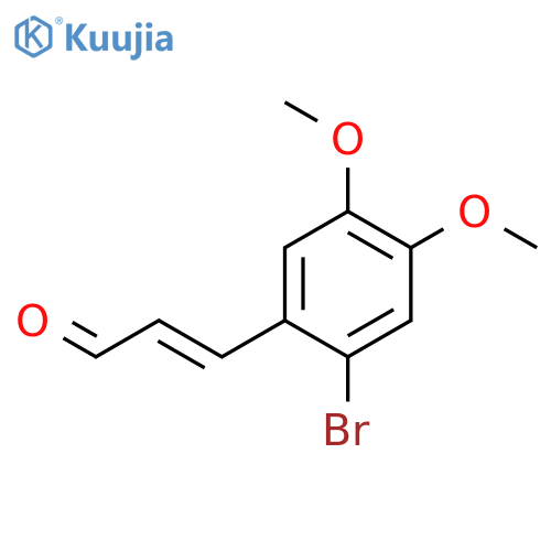 3-(2-bromo-4,5-dimethoxyphenyl)prop-2-enal structure