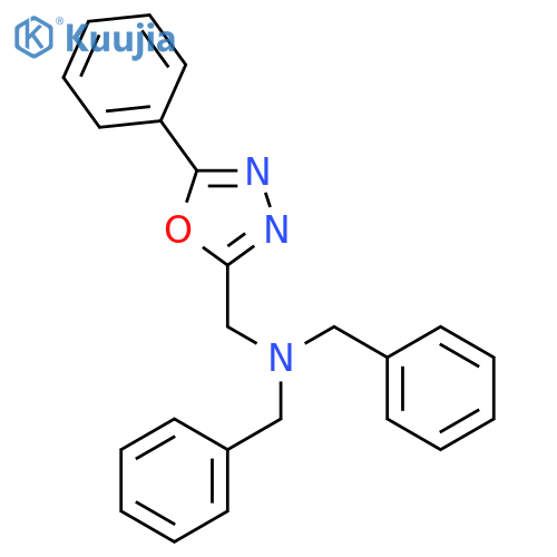 dibenzyl(5-phenyl-1,3,4-oxadiazol-2-yl)methylamine structure