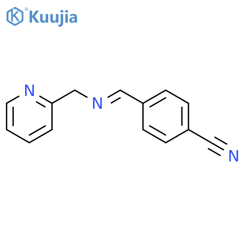 Benzonitrile, 4-[[(2-pyridinylmethyl)imino]methyl]- structure