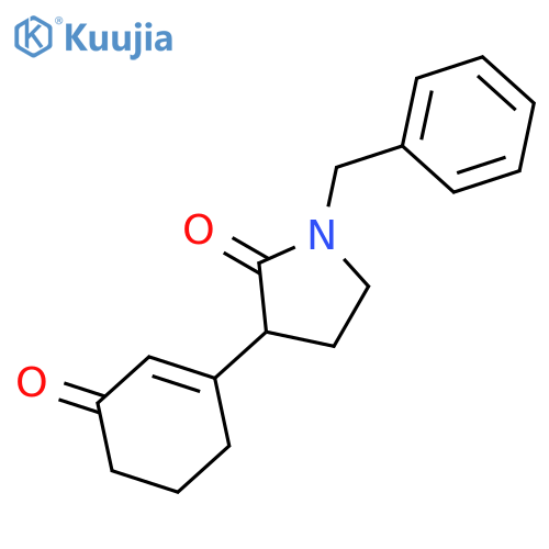 2-Pyrrolidinone, 3-(3-oxo-1-cyclohexen-1-yl)-1-(phenylmethyl)- structure