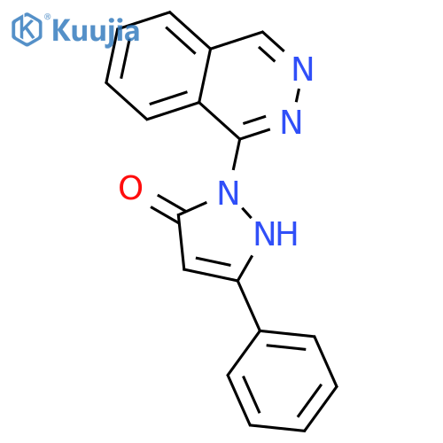 3H-Pyrazol-3-one, 1,2-dihydro-5-phenyl-2-(1-phthalazinyl)- structure