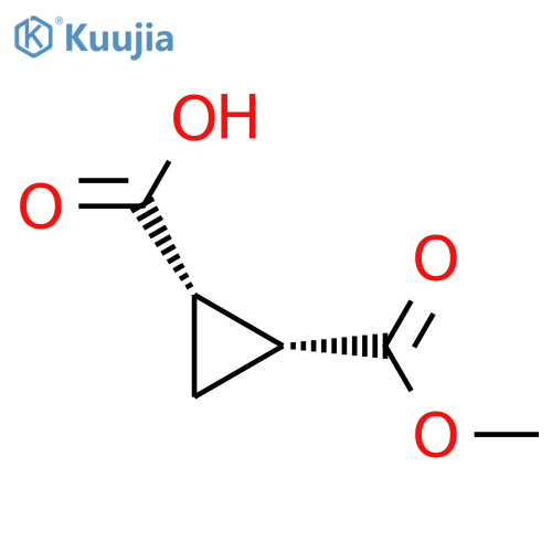 (1S,2R)-2-(methoxycarbonyl)cyclopropane-1-carboxylic acid structure