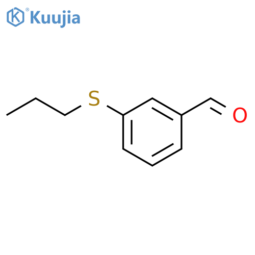 Benzaldehyde, 3-(propylthio)- structure