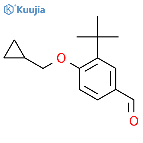 3-tert-butyl-4-(cyclopropylmethoxy)benzaldehyde structure