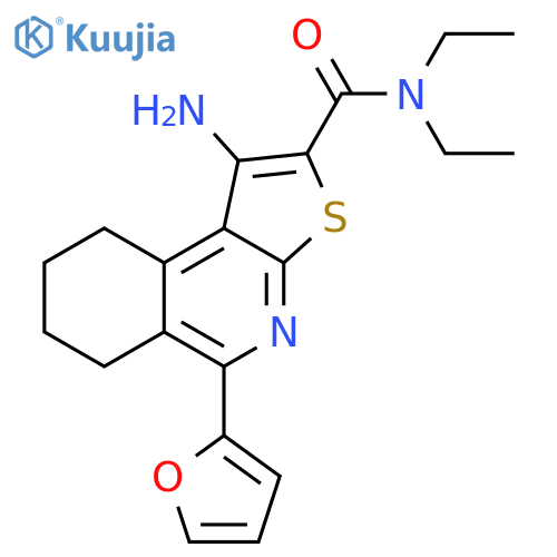 1-amino-N,N-diethyl-5-(furan-2-yl)-6H,7H,8H,9H-thieno2,3-cisoquinoline-2-carboxamide structure