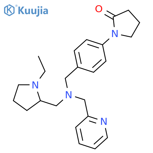 1-(4-{[(1-Ethyl-pyrrolidin-2-ylmethyl)-pyridin-2-ylmethyl-amino]-methyl}-phenyl)-pyrrolidin-2-one structure