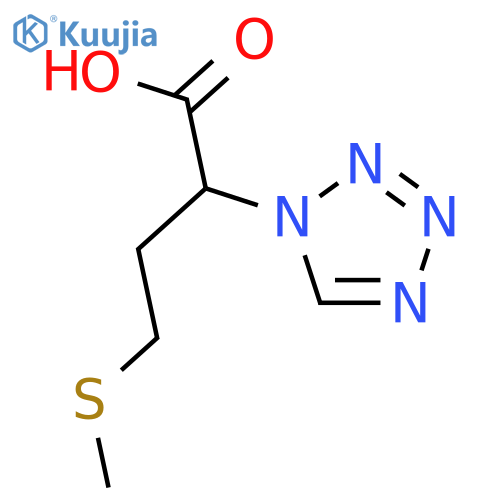 4-Methylsulfanyl-2-tetrazol-1-yl-butyric acid structure