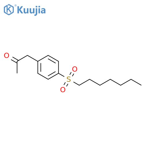 2-Propanone, 1-[4-(heptylsulfonyl)phenyl]- structure