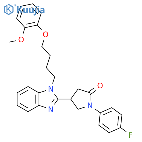 1-(4-fluorophenyl)-4-{1-4-(2-methoxyphenoxy)butyl-1H-1,3-benzodiazol-2-yl}pyrrolidin-2-one structure