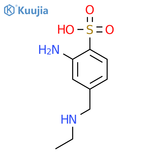 Benzenesulfonic acid, 2-amino-4-[(ethylamino)methyl]- structure