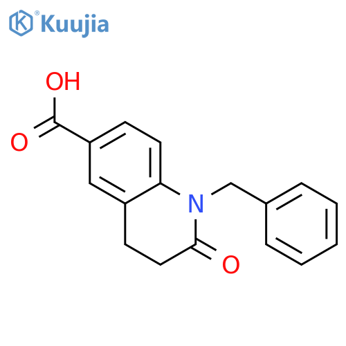 6-Quinolinecarboxylic acid, 1,2,3,4-tetrahydro-2-oxo-1-(phenylmethyl)- structure
