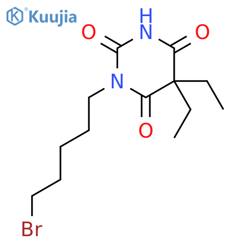 2,4,6(1H,3H,5H)-Pyrimidinetrione, 1-(5-bromopentyl)-5,5-diethyl- structure