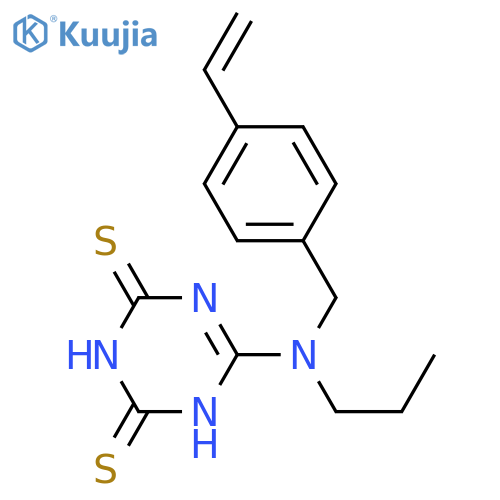 1,3,5-Triazine-2,4(1H,3H)-dithione,6-[[(4-ethenylphenyl)methyl]propylamino]- structure