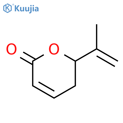 2H-Pyran-2-one, 5,6-dihydro-6-(1-methylethenyl)- structure