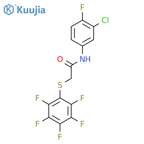 N-(3-Chloro-4-fluorophenyl)-2-[(2,3,4,5,6-pentafluorophenyl)sulfanyl]acetamide structure