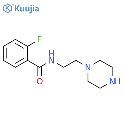 2-fluoro-N-[2-(piperazin-1-yl)ethyl]benzamide structure