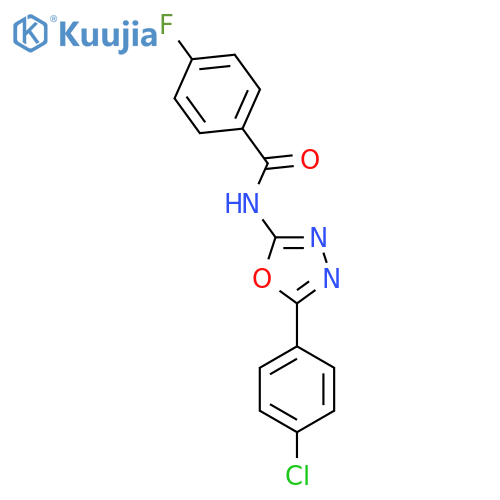 N-5-(4-chlorophenyl)-1,3,4-oxadiazol-2-yl-4-fluorobenzamide structure