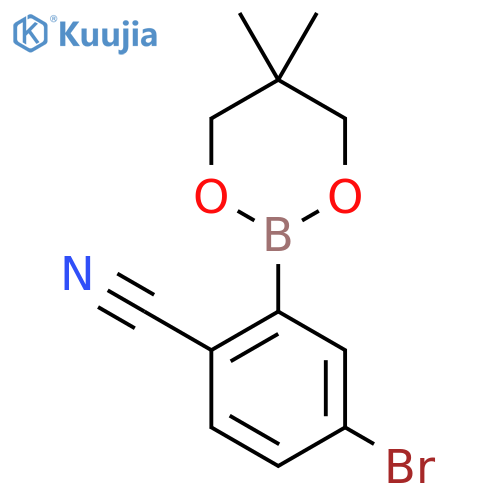4-Bromo-2-(5,5-dimethyl-1,3,2-dioxaborinan-2-yl)benzonitrile structure