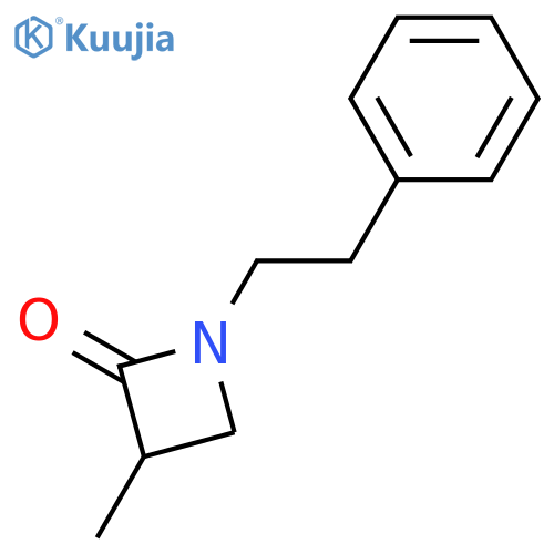 2-Azetidinone, 3-methyl-1-(2-phenylethyl)- structure