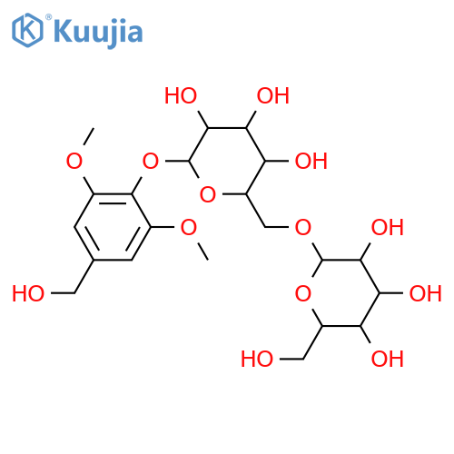 5-(Hydroxymethyl)-1,2,3-benzenetriol; 1,3-Di-Me ether, 2-O-[β-D-glucopyranosyl-(1→6)-β-D-glucopyranoside] structure