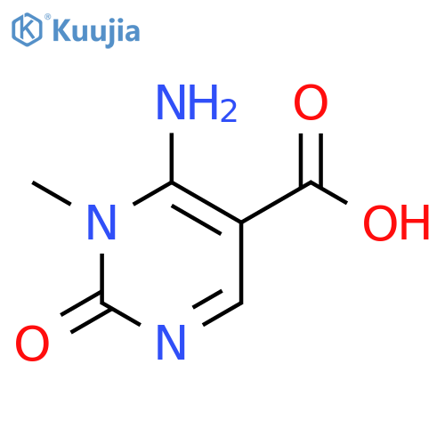 6-amino-1-methyl-2-oxo-1,2-dihydro-5-pyrimidinecarboxylic acid structure
