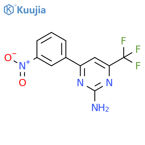 2-Pyrimidinamine, 4-(3-nitrophenyl)-6-(trifluoromethyl)- structure