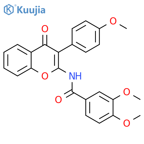 3,4-dimethoxy-N-3-(4-methoxyphenyl)-4-oxo-4H-chromen-2-ylbenzamide structure