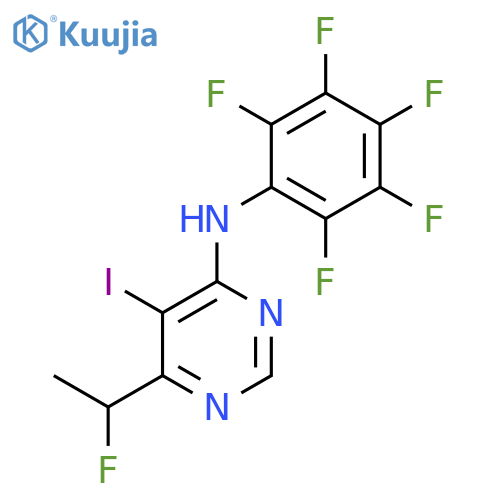 4-Pyrimidinamine, 6-(1-fluoroethyl)-5-iodo-N-(pentafluorophenyl)- structure