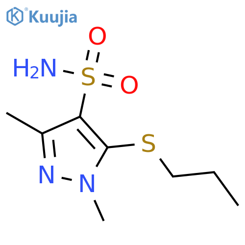 1H-Pyrazole-4-sulfonamide, 1,3-dimethyl-5-(propylthio)- structure