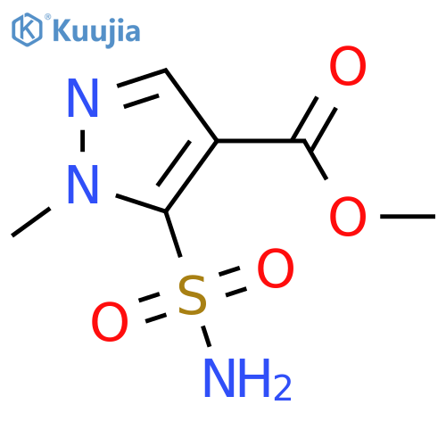 methyl 1-methyl-5-sulfamoyl-1H-pyrazole-4-carboxylate structure