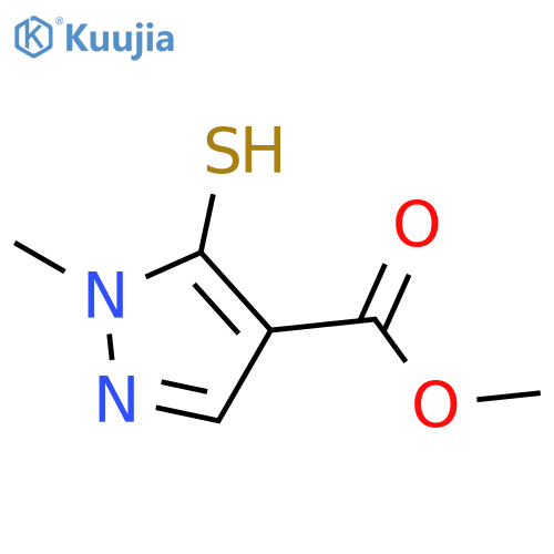 methyl 1-methyl-5-sulfanyl-1H-pyrazole-4-carboxylate structure
