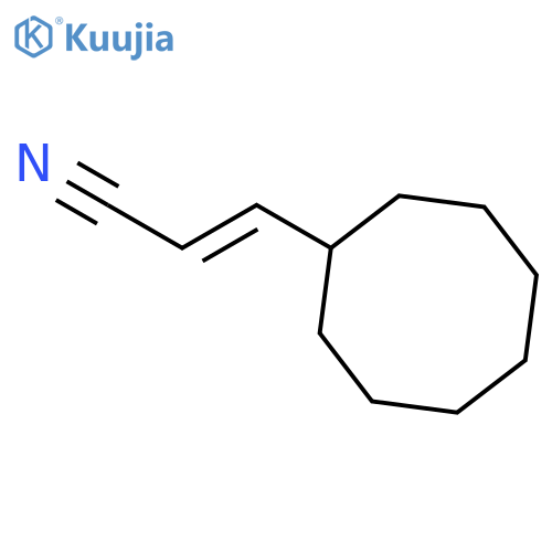 2-Propenenitrile, 3-cyclooctyl-, (2E)- structure