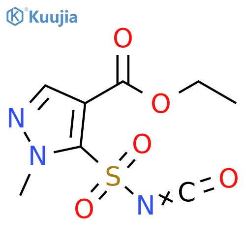 1H-Pyrazole-4-carboxylic acid, 5-(isocyanatosulfonyl)-1-methyl-, ethyl ester structure