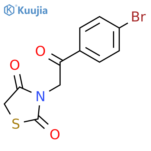 3-2-(4-Bromophenyl)-2-oxoethyl-1,3-thiazolane-2,4-dione structure