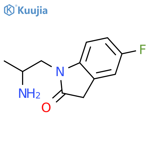 1-[(2S)-2-aminopropyl]-5-fluoro-1,3-dihydro-2H-Indol-2-one structure