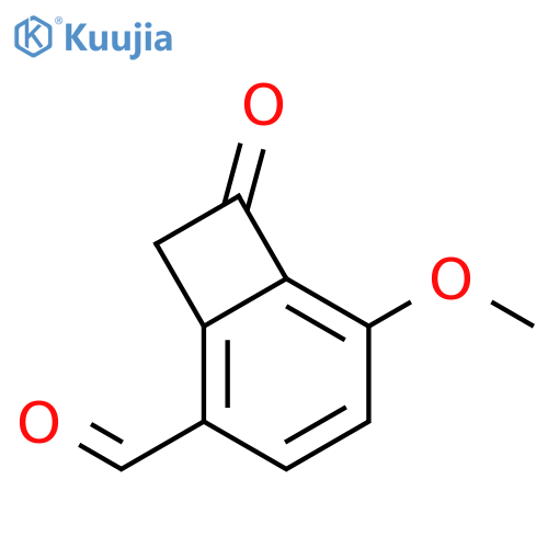Bicyclo[4.2.0]octa-1,3,5-triene-2-carboxaldehyde, 5-methoxy-7-oxo- structure