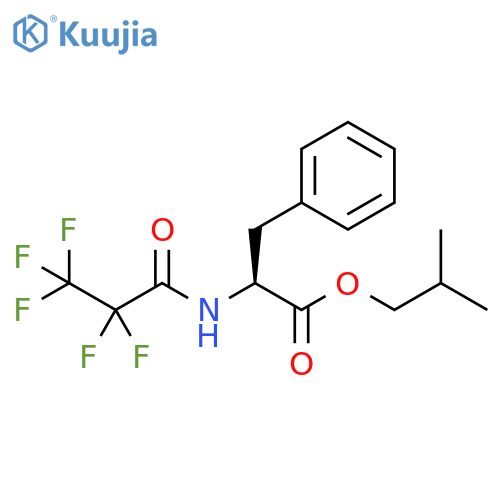Phenylalanine, N-(2,2,3,3,3-pentafluoro-1-oxopropyl)-, 2-methylpropyl ester structure