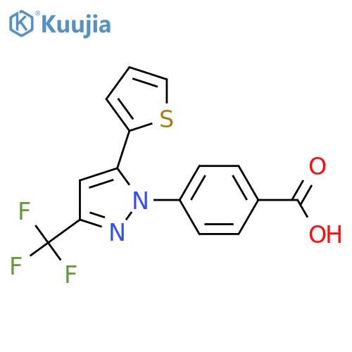 4-5-(thiophen-2-yl)-3-(trifluoromethyl)-1H-pyrazol-1-ylbenzoic acid structure