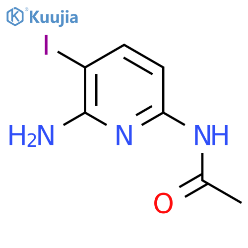 N-(6-amino-5-iodopyridin-2-yl)acetamide structure