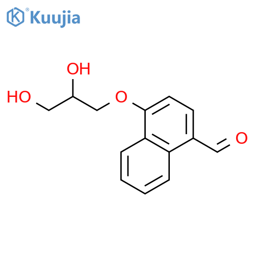 1-Naphthalenecarboxaldehyde, 4-(2,3-dihydroxypropoxy)- structure
