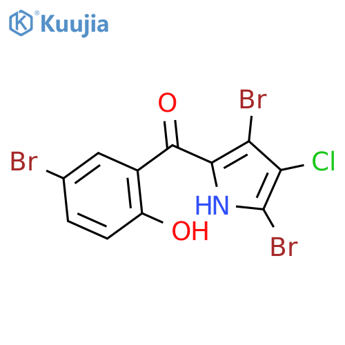 (5-bromo-2-hydroxyphenyl)(3,5-dibromo-4-chloro-1H-pyrrol-2-yl)methanone structure