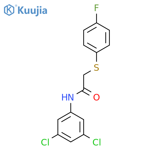 N-(3,5-dichlorophenyl)-2-(4-fluorophenyl)sulfanylacetamide structure