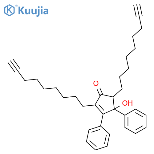 2-Cyclopenten-1-one, 4-hydroxy-2,5-di-8-nonynyl-3,4-diphenyl- structure