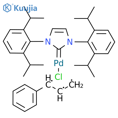 Phenylallylchloro[1,3-bis(diisopropylphenyl)-2-imidazol-2-ylidene]palladium(II) structure