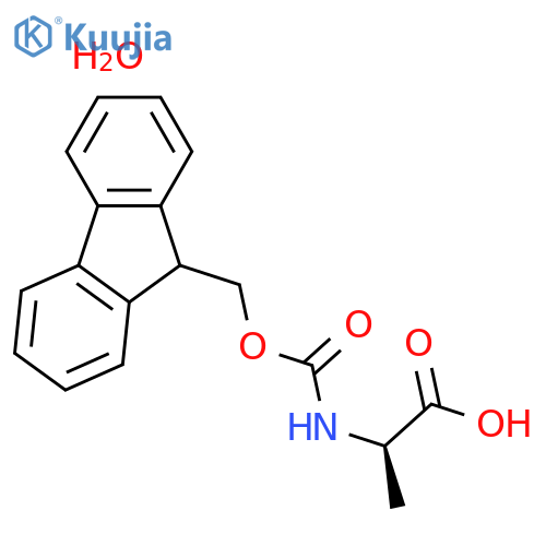 Fmoc-D-ala-OH H2O structure