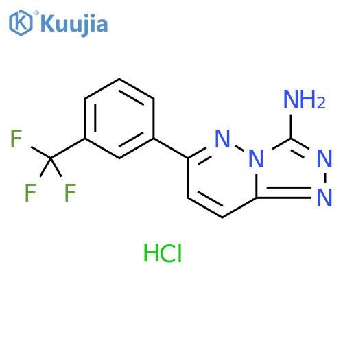 1,2,4-Triazolo[4,3-b]pyridazin-3-amine, 6-[3-(trifluoromethyl)phenyl]-, hydrochloride (1:) structure