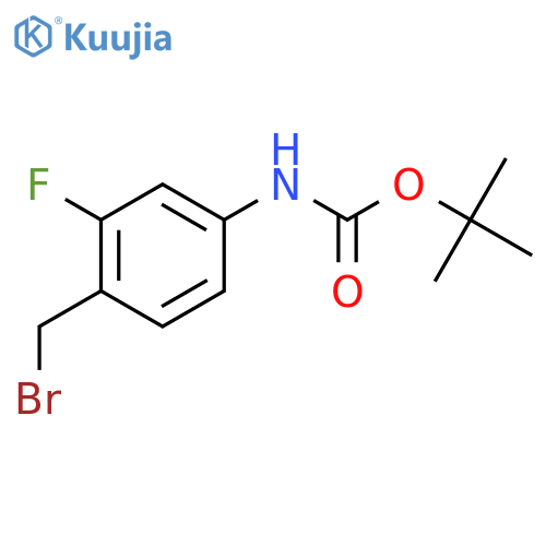 tert-butyl N-4-(bromomethyl)-3-fluorophenylcarbamate structure