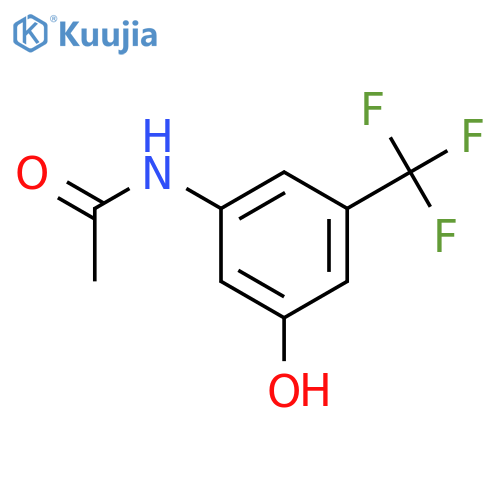 N-3-hydroxy-5-(trifluoromethyl)phenylacetamide structure